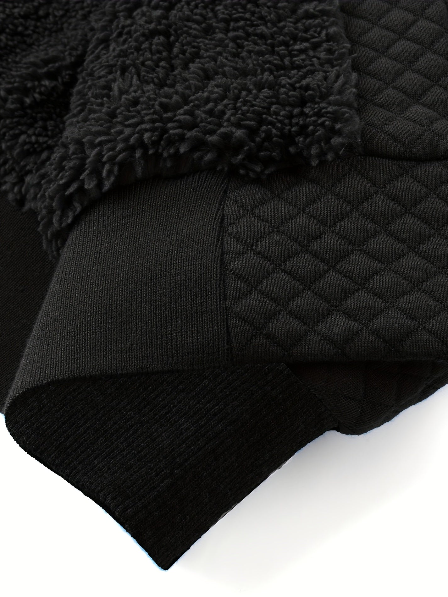 Felpa foderata in sherpa con pelliccia