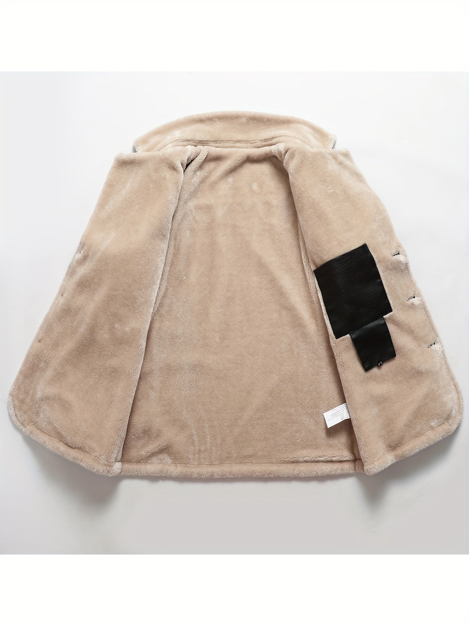 Giacca casual in pile di pelle da uomo