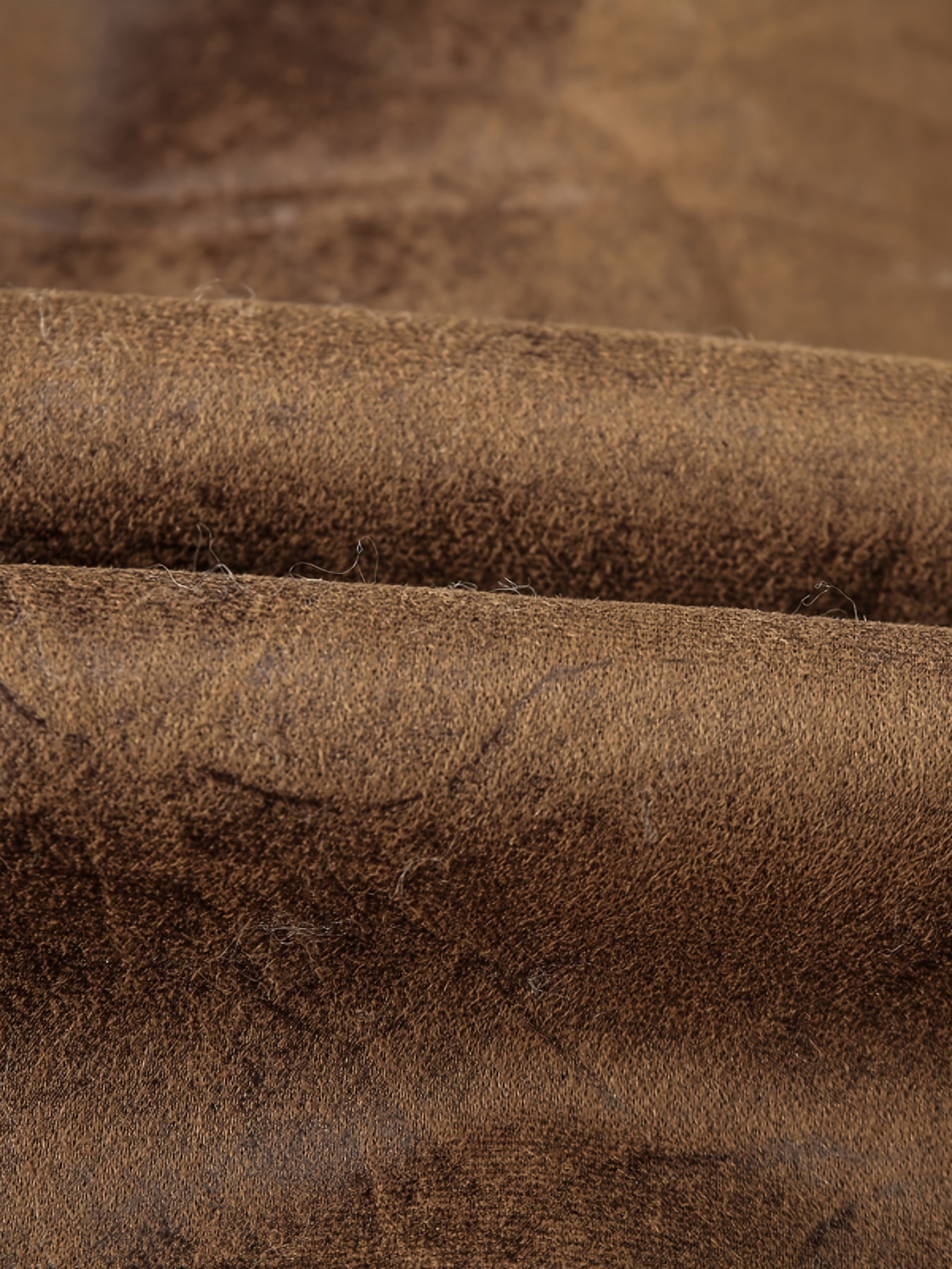 Giubbotto in pelle felpata senza maniche con cappuccio