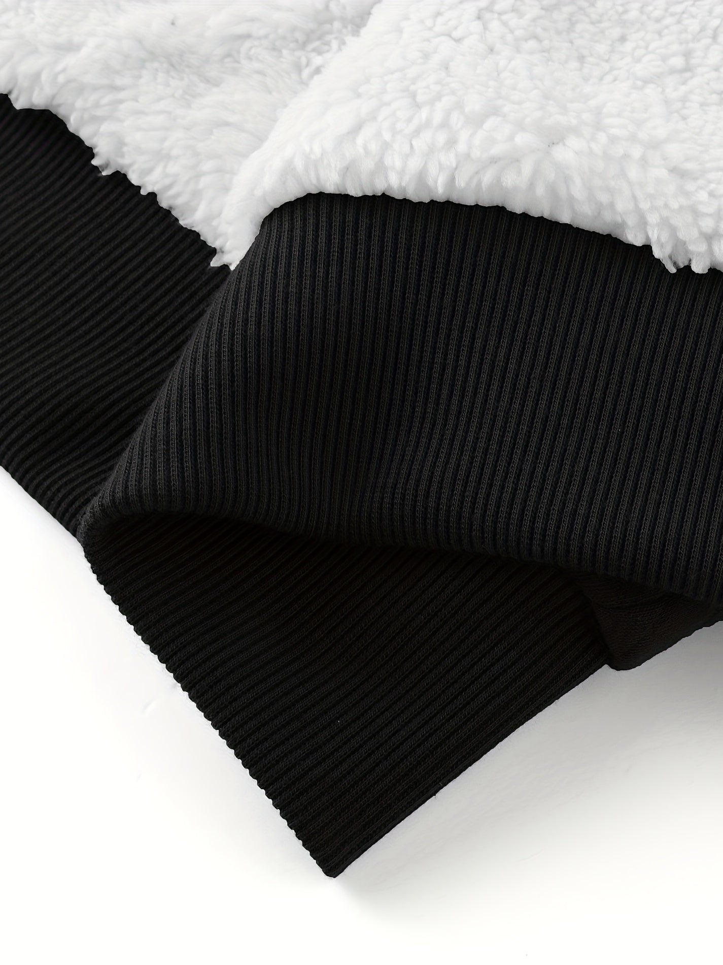 Felpa con cappuccio in pelliccia testurizzata