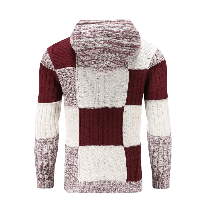 Cappuccio a quadri in pelle di montagna