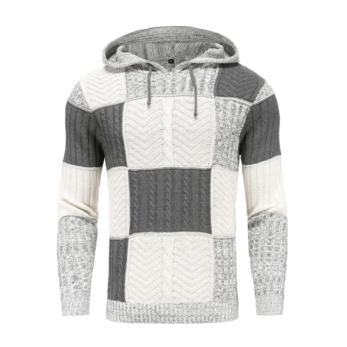 Cappuccio a quadri in pelle di montagna