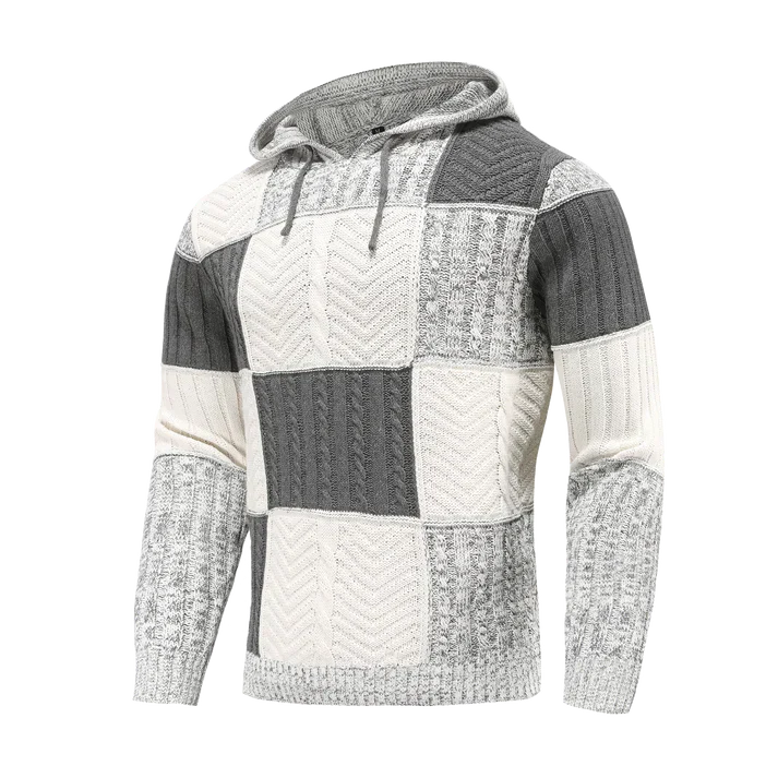 Cappuccio a quadri in pelle di montagna