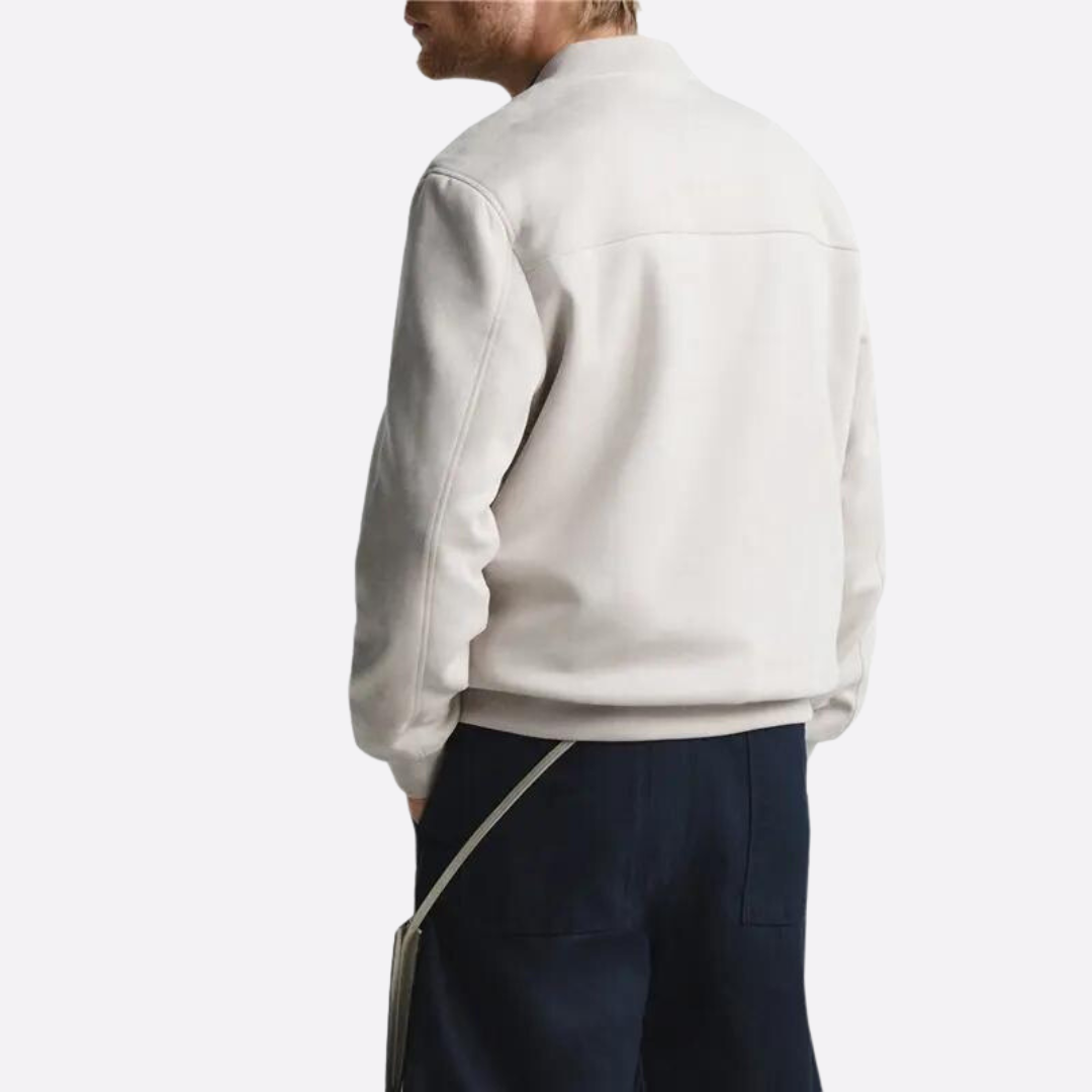 Giacca in pelle scamosciata dalla vestibilit? slim