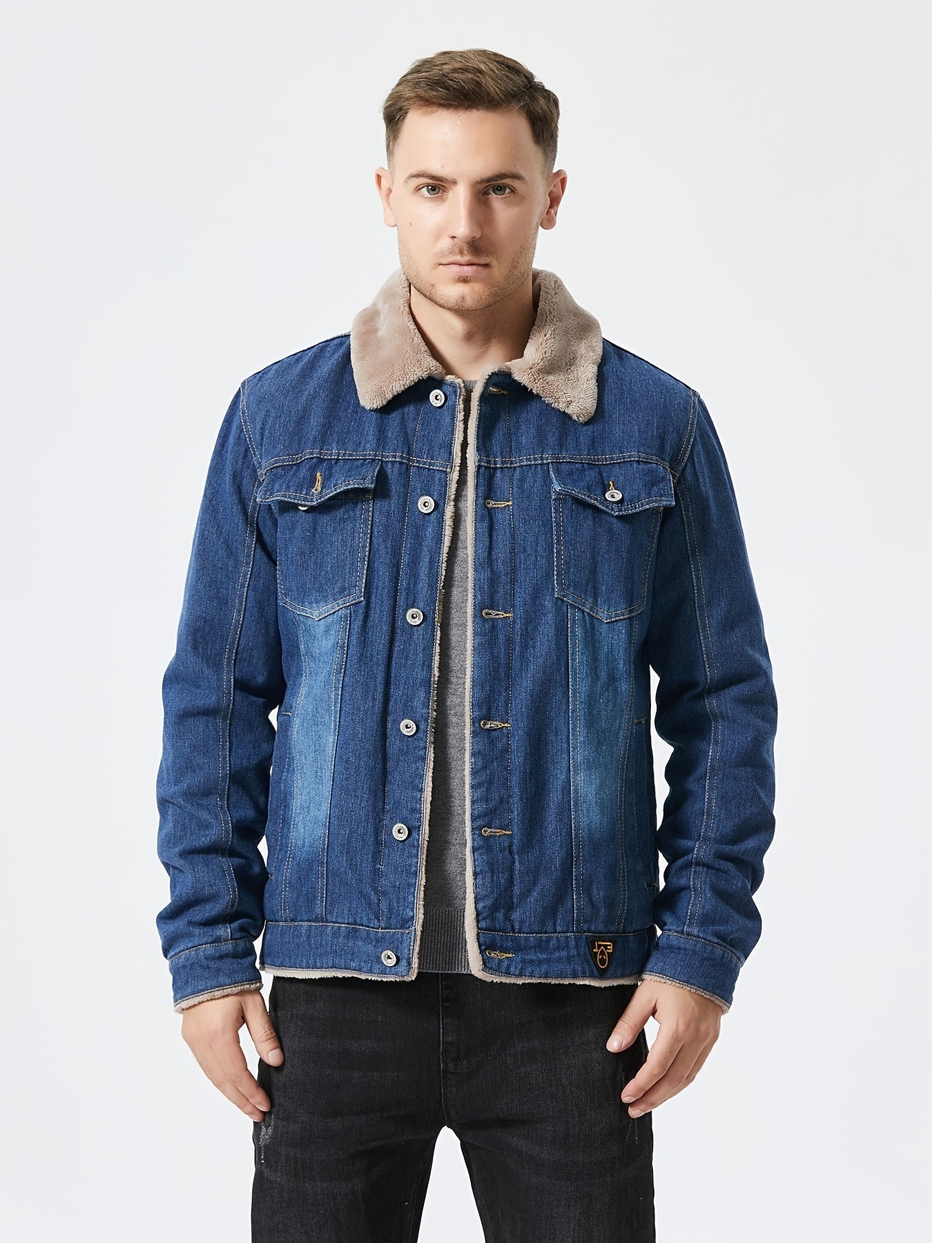 Giacca in denim di pile