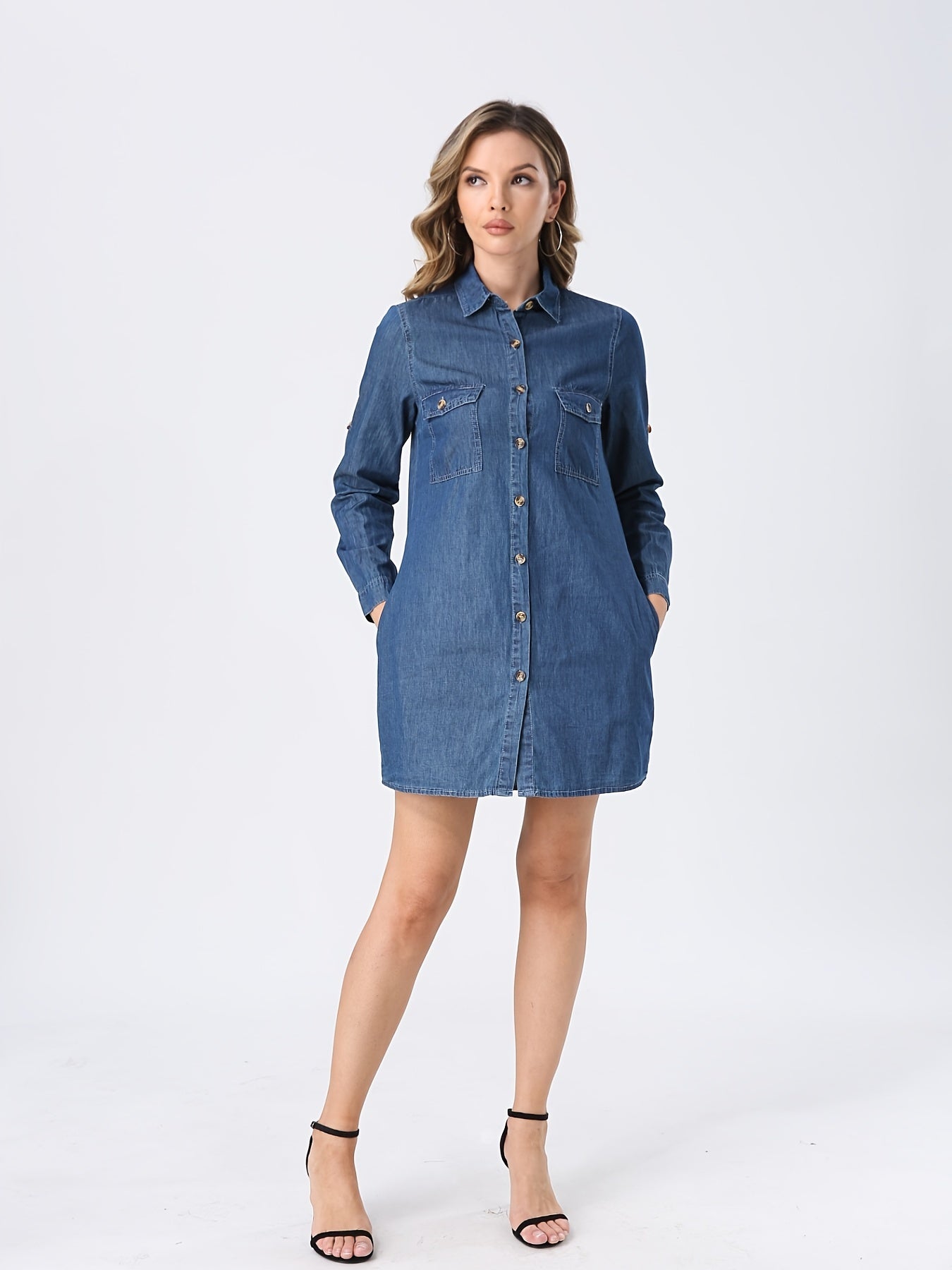 Camicia in denim ampia da donna