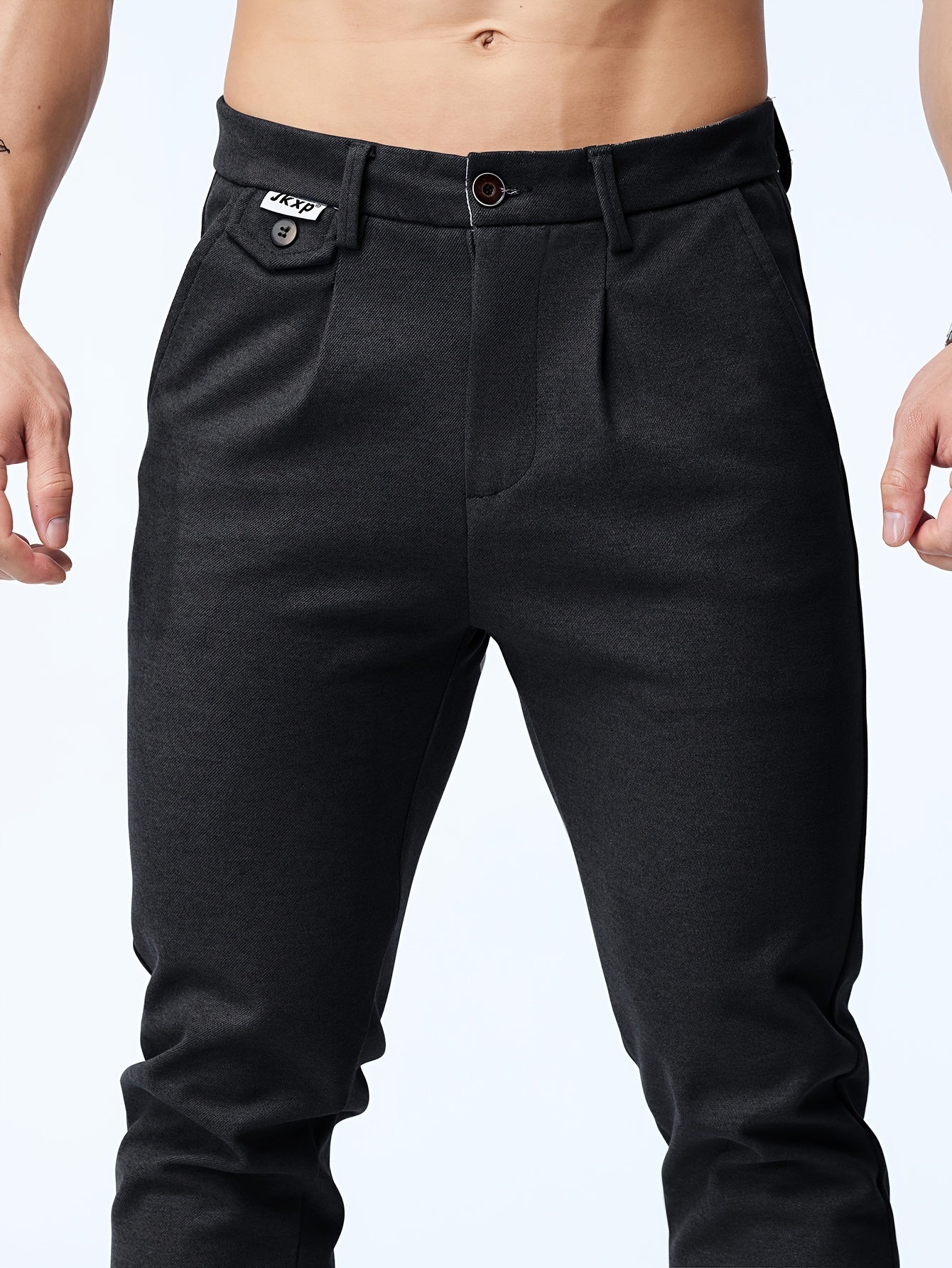 Pantaloni casual elasticizzati dritti da uomo
