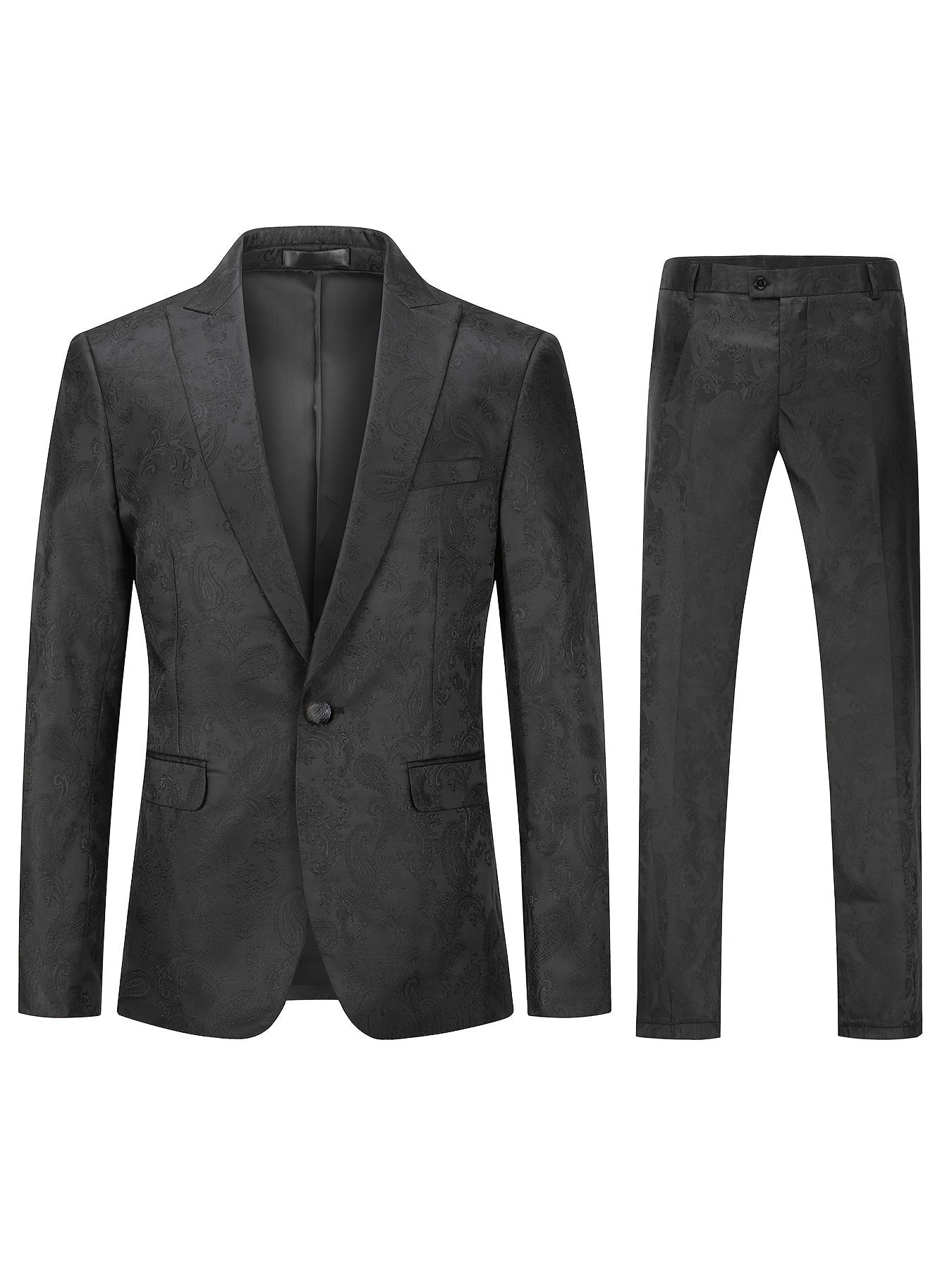 Completo composto da giacca blazer e pantaloni con motivo cachemire