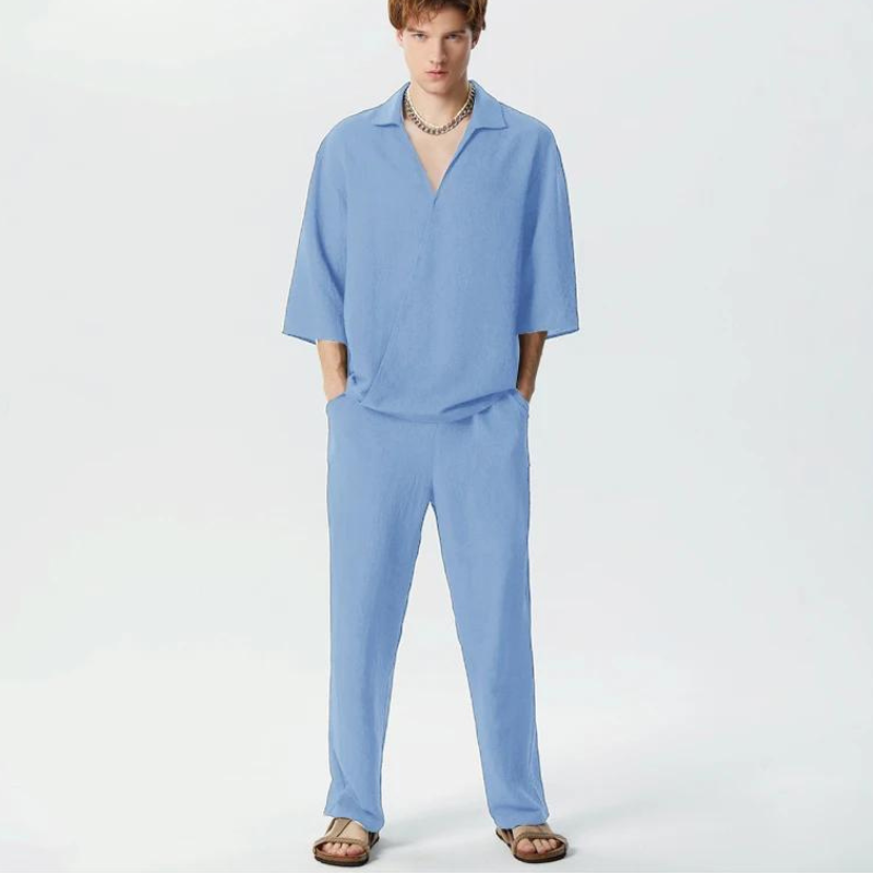 Camicie casual con maniche medie e pantaloni