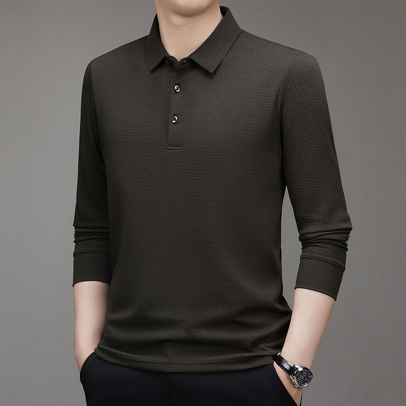 T-shirt a maniche lunghe con motivo check a nido d'ape