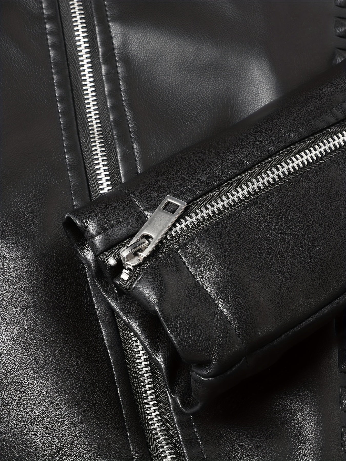 Calda giacca da motociclista in pelle spessa