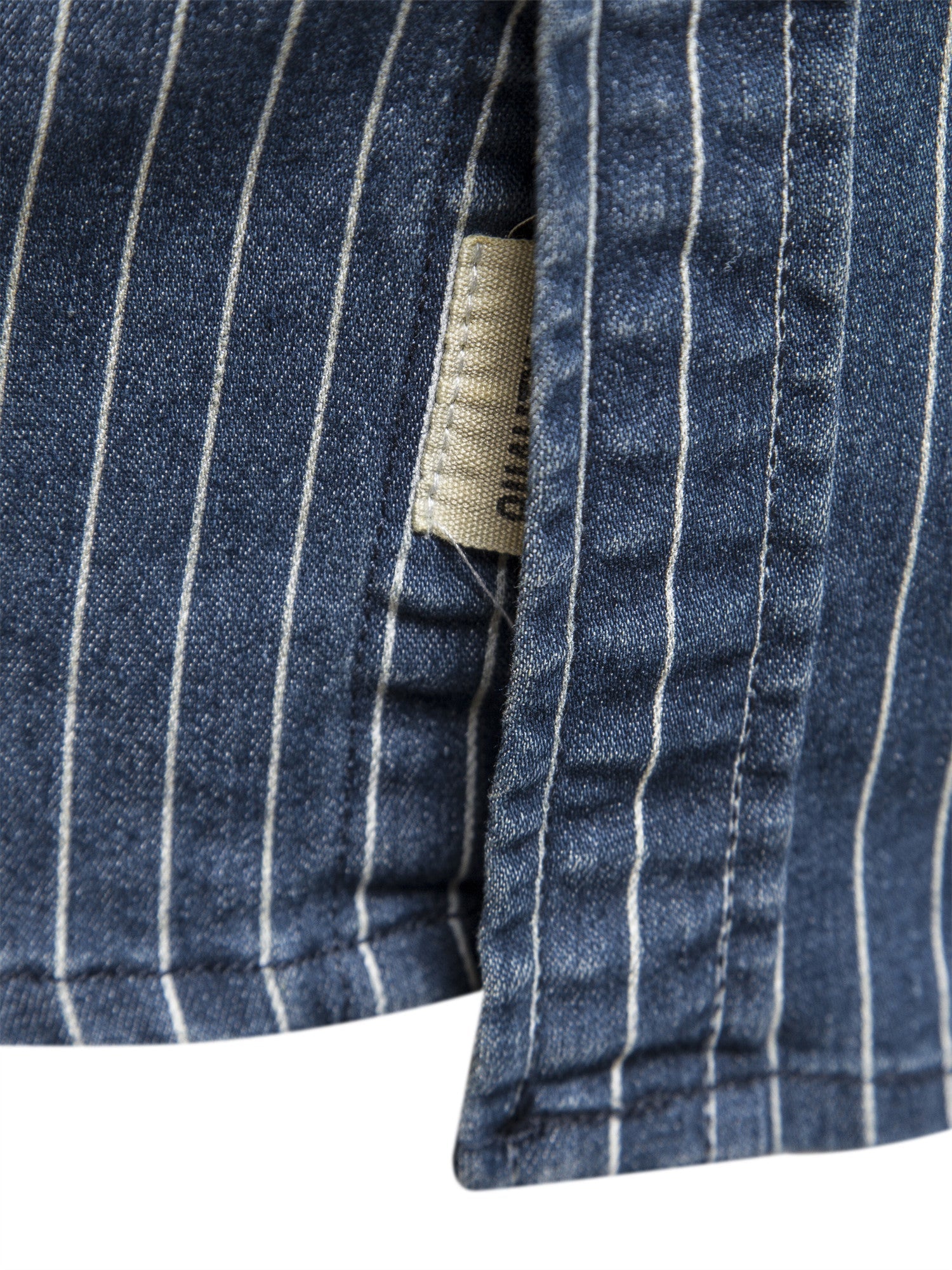 Camicia a righe in denim stretch