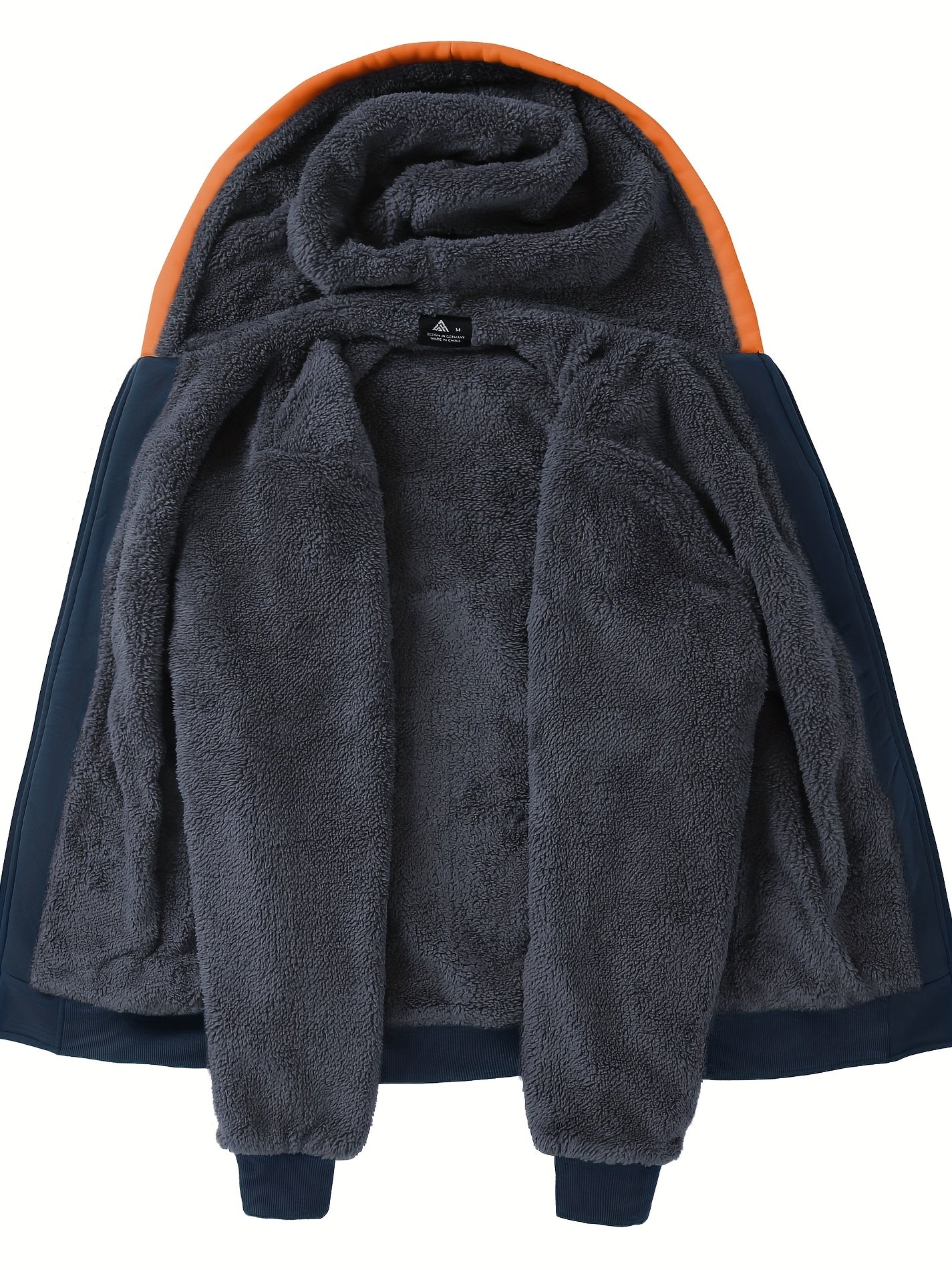 Felpa con cappuccio versatile in pelliccia da uomo