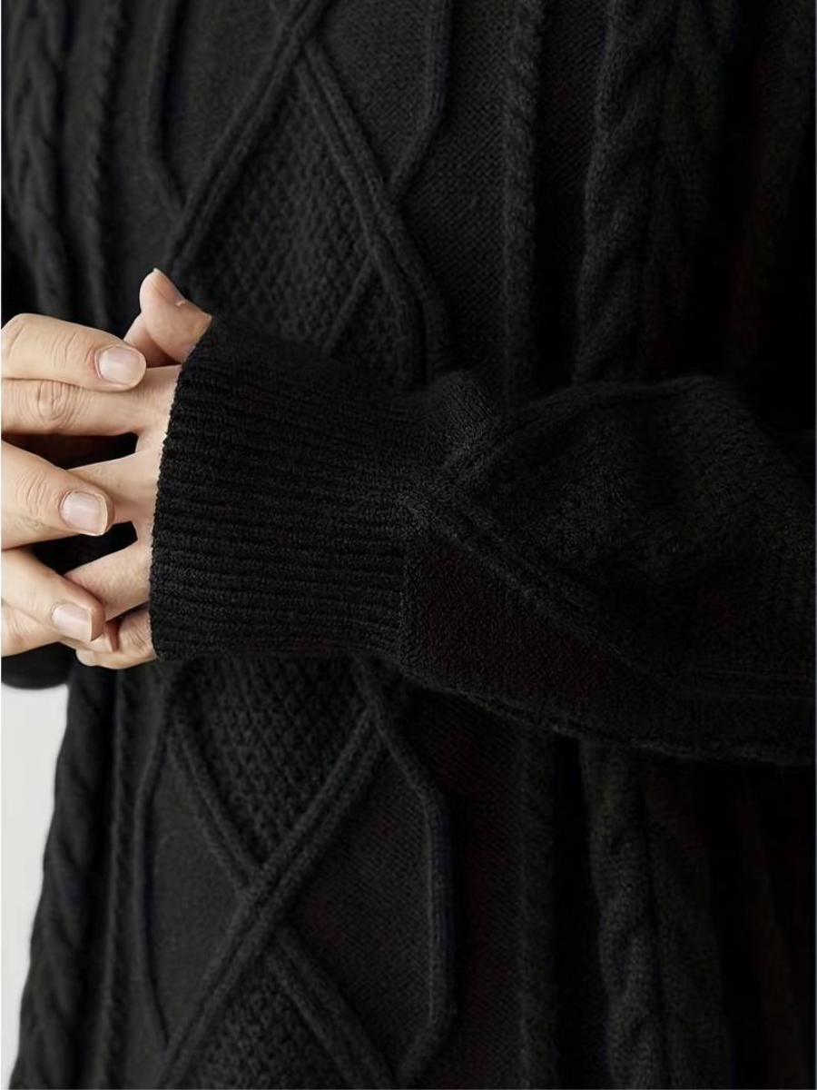 maglione lavorato a maglia foderato