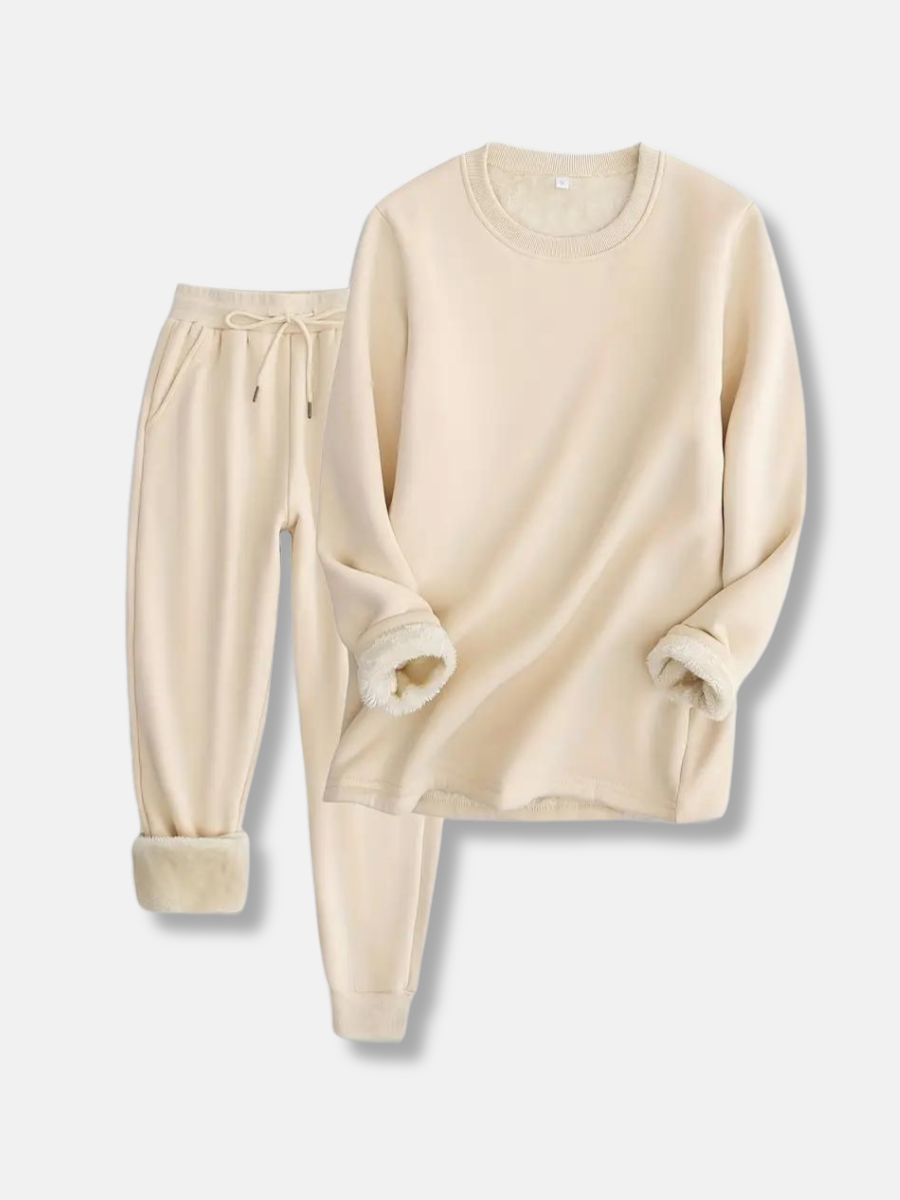 felpa con maniche e pantaloni da jogging con coulisse