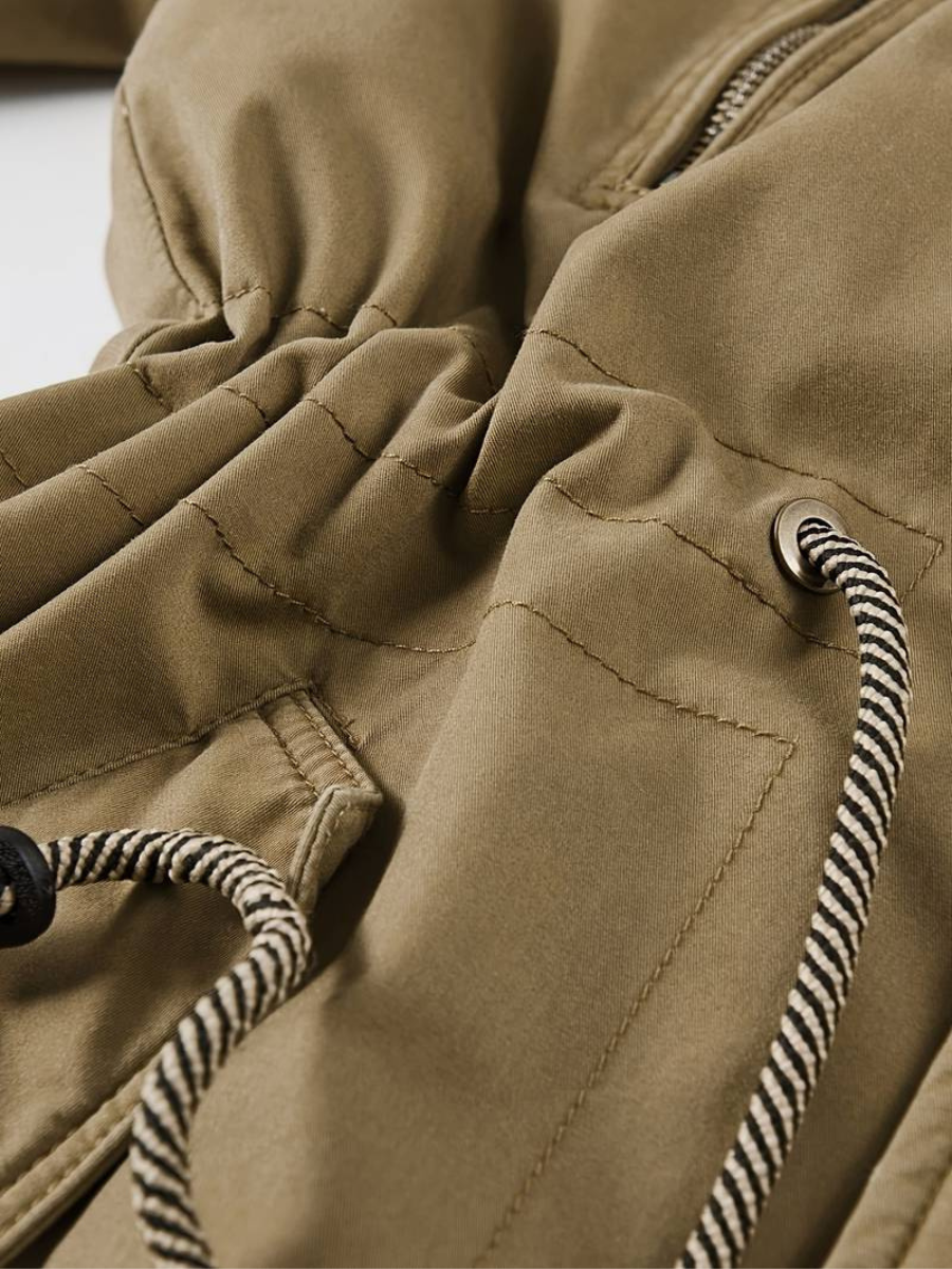 giacca in pile con cappuccio