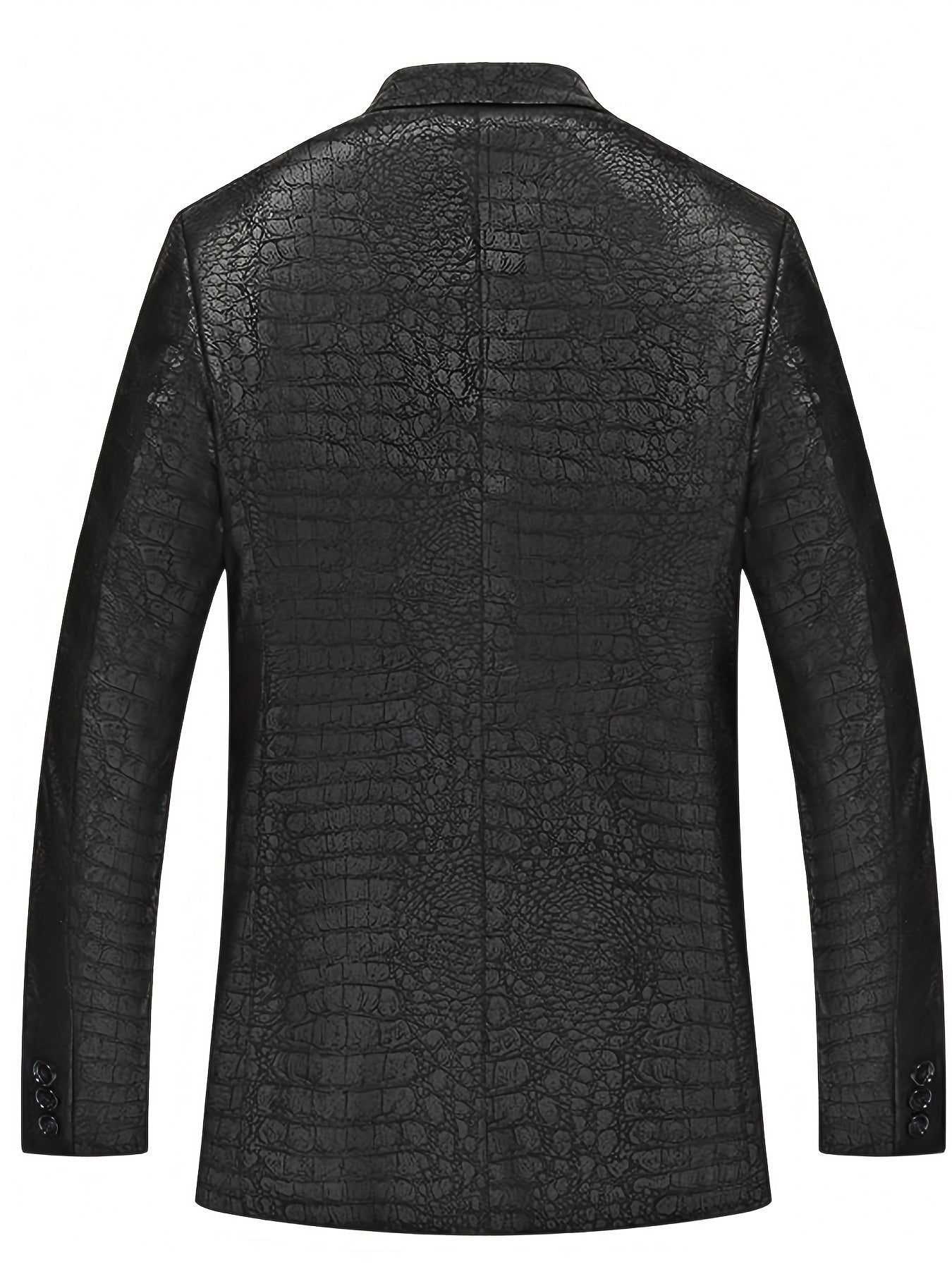 Giacca blazer in similpelle con revers