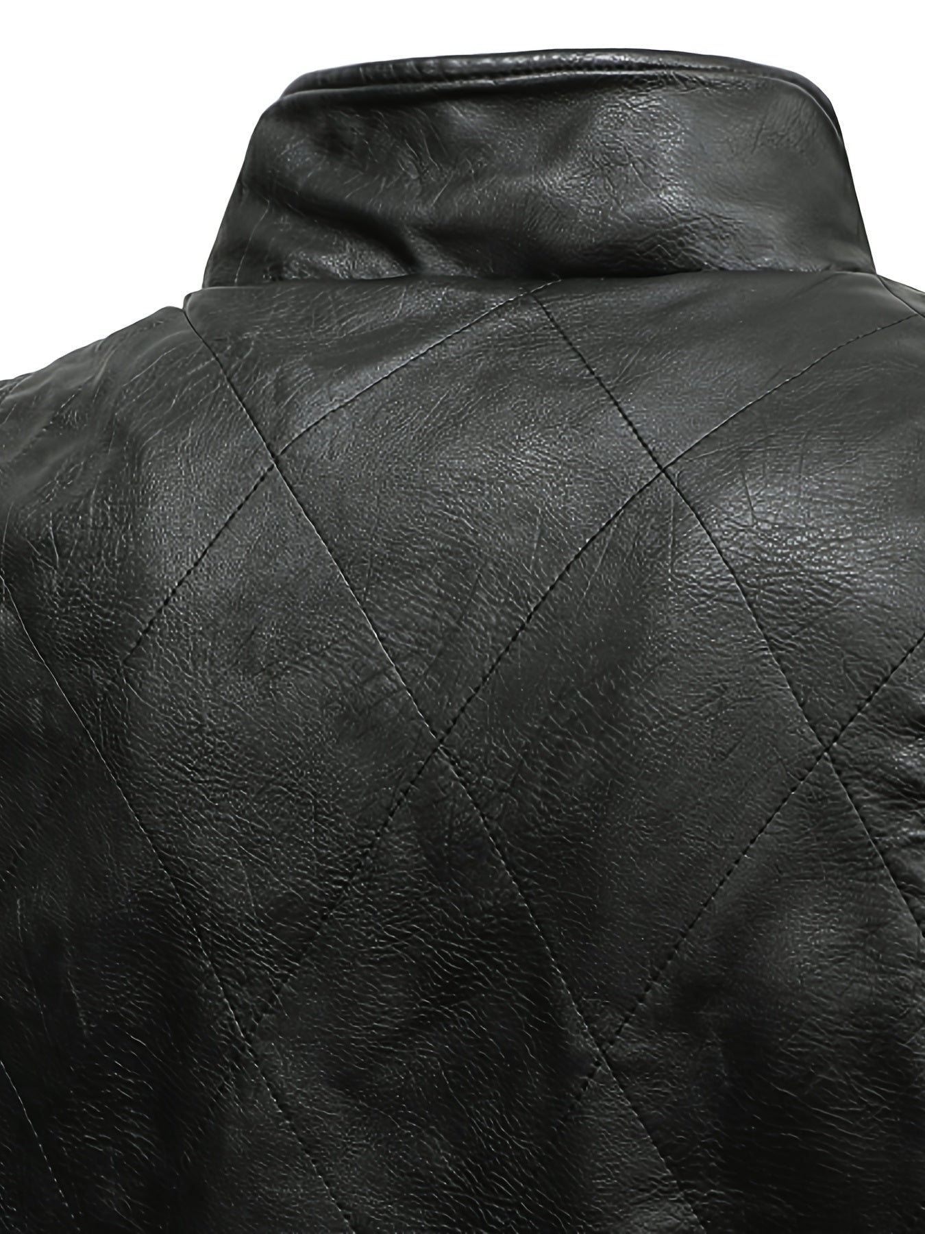 Giacca casual realizzata in pelle PU crosta