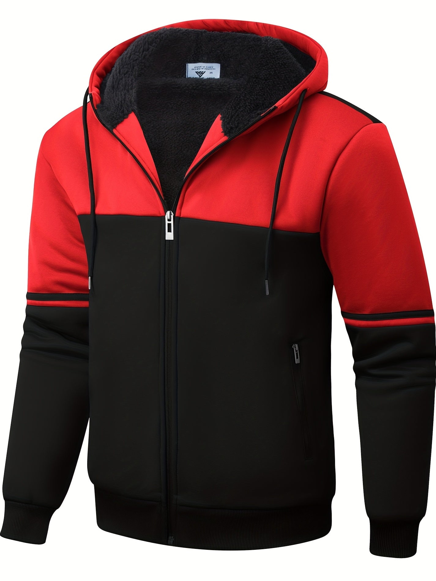 Felpa con cappuccio in pelliccia da uomo