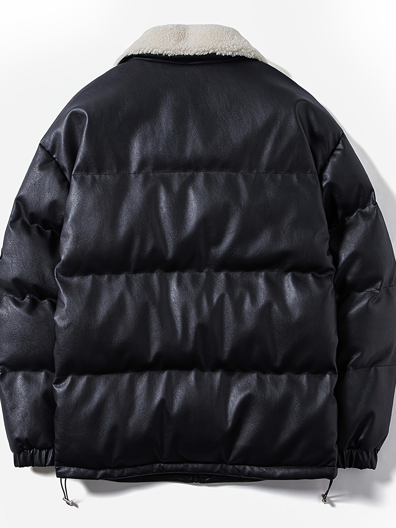Giacca in pelle trapuntata da uomo