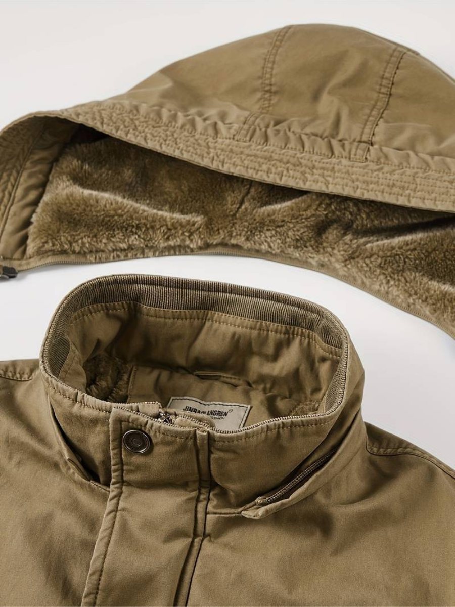 giacca in pile con cappuccio