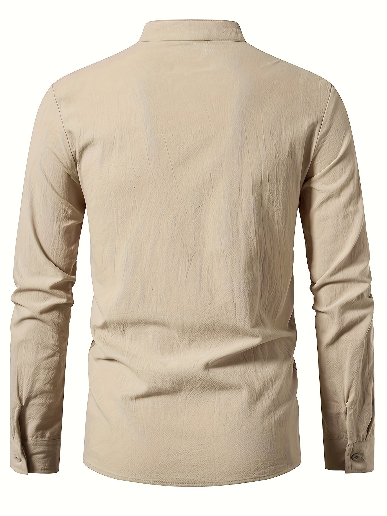 T-shirt Henley casual con maniche lunghe