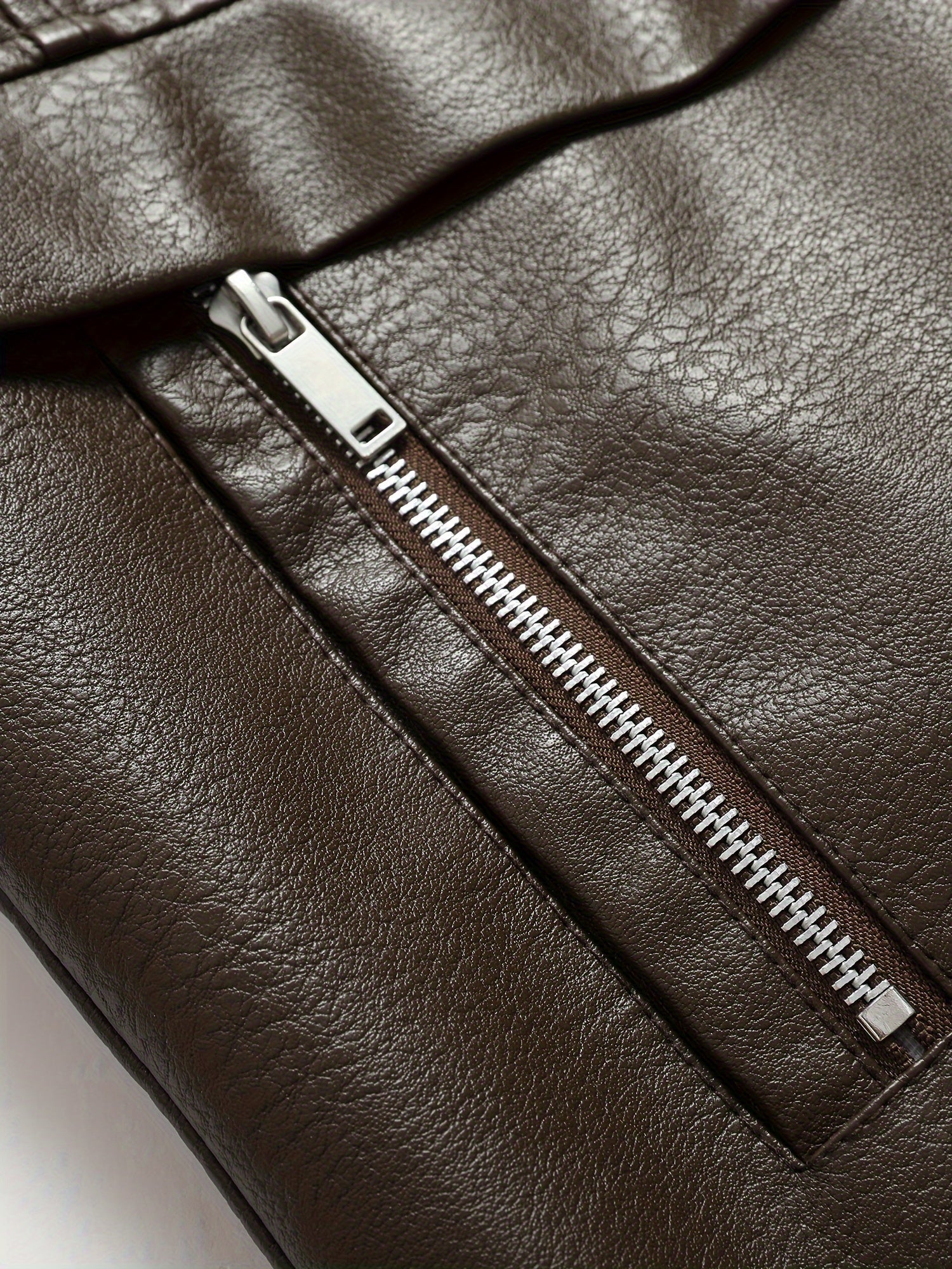 Giacca casual in pile di pelle da uomo