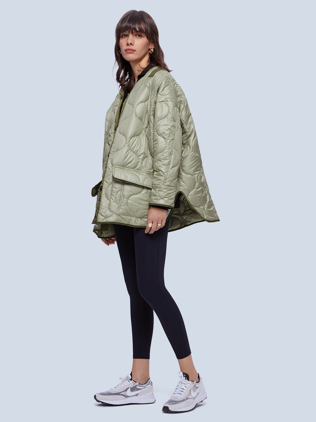 Giacca imbottita verde da donna