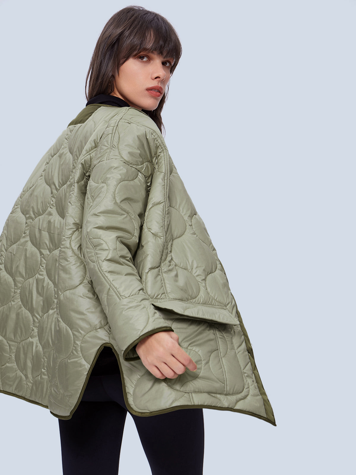Giacca imbottita verde da donna
