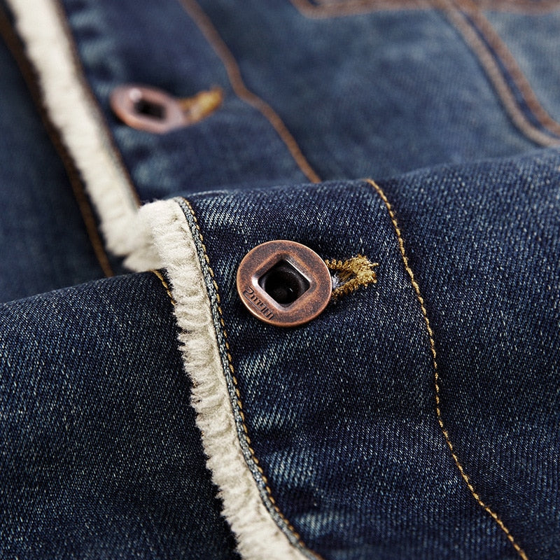 Giacca in denim di cotone da uomo