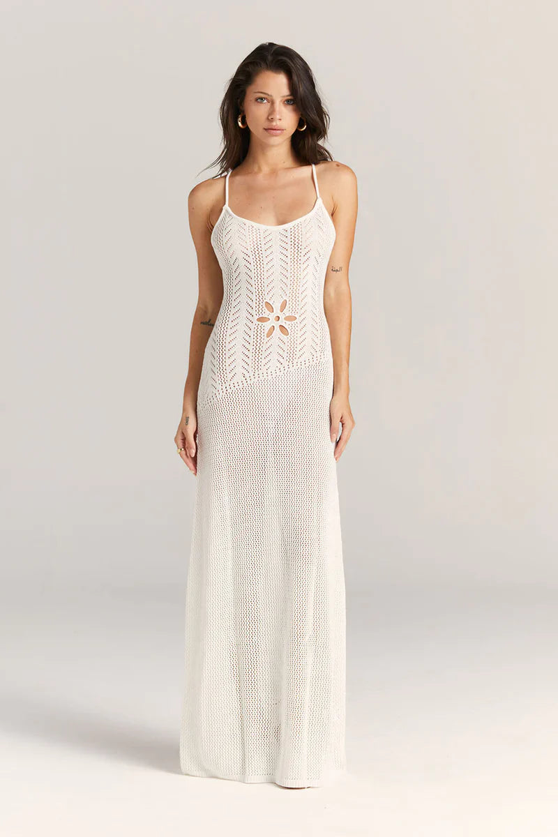 Vestito in maglia senza schienale con tubino cavo