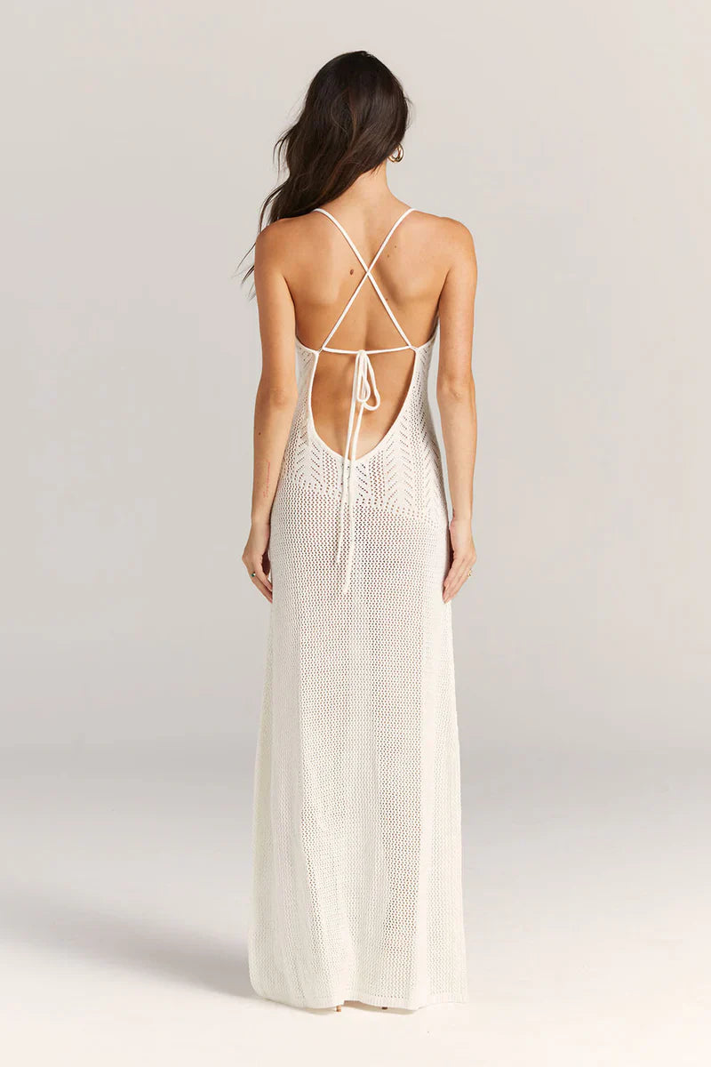 Vestito in maglia senza schienale con tubino cavo