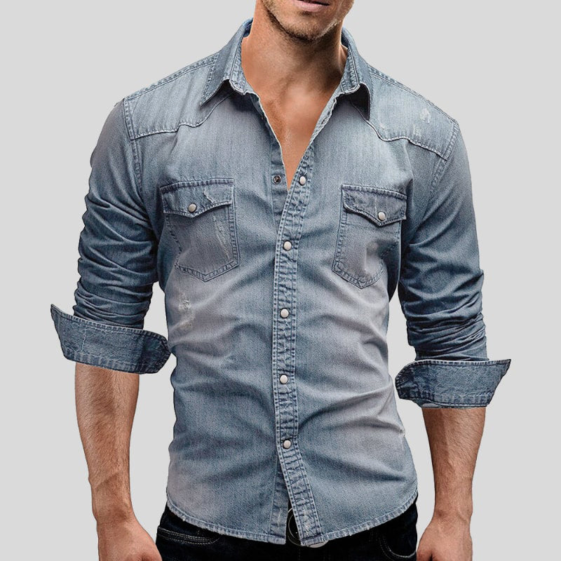 Camicia in denim da uomo
