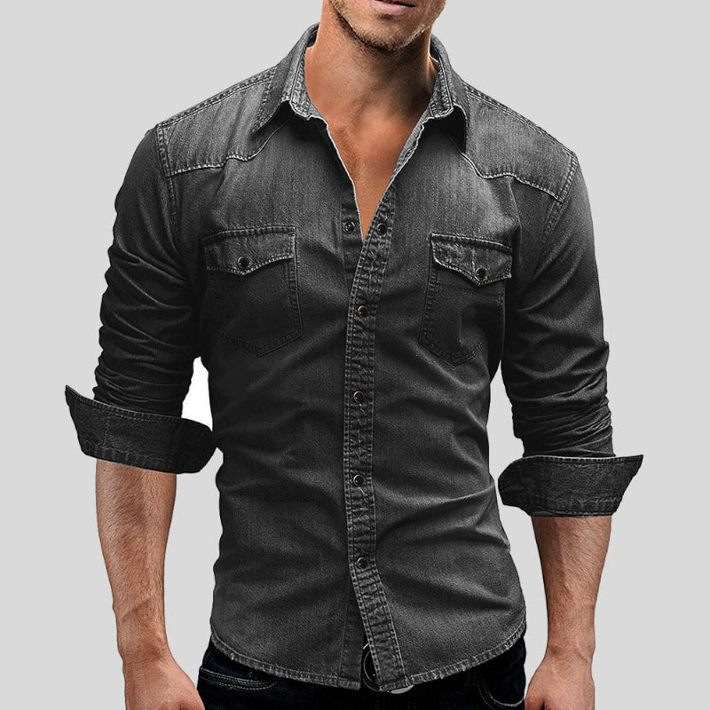 Camicia in denim da uomo