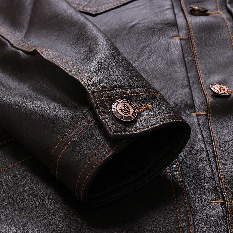 Giacca da motociclista in pelle vintage Paul Hardy