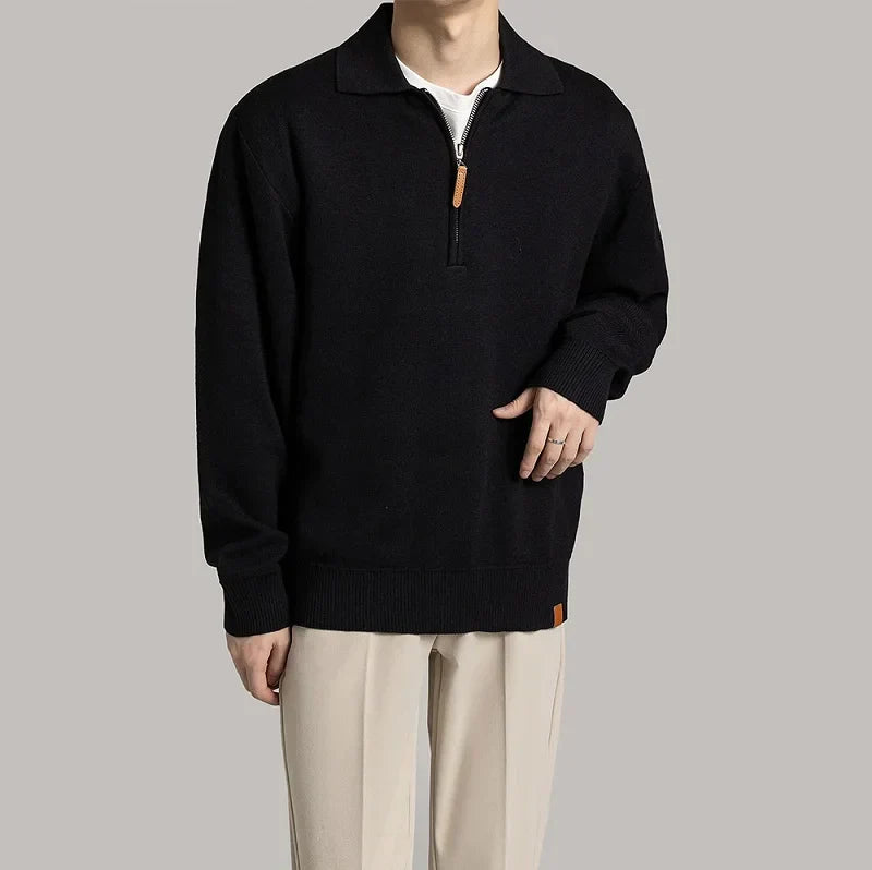 Maglia con mezza zip