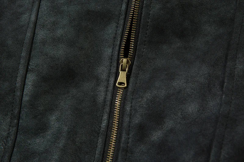 Giacca in pelle casual da uomo