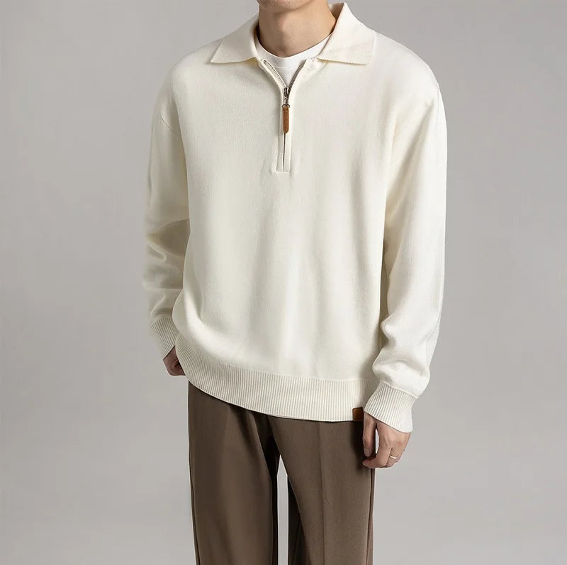 Maglia con mezza zip