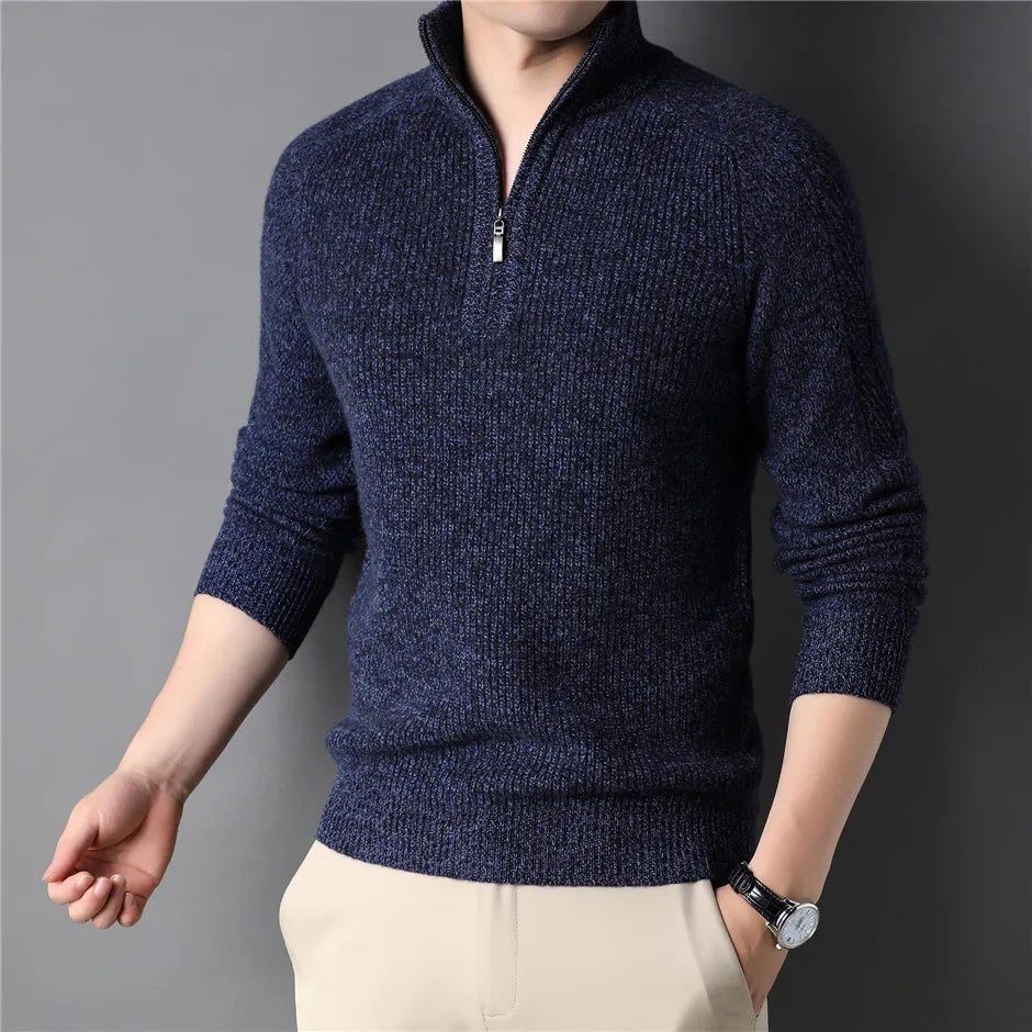 maglione classico con cerniera