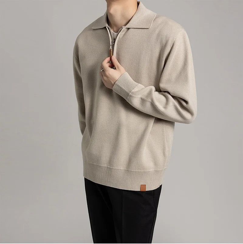 Maglia con mezza zip