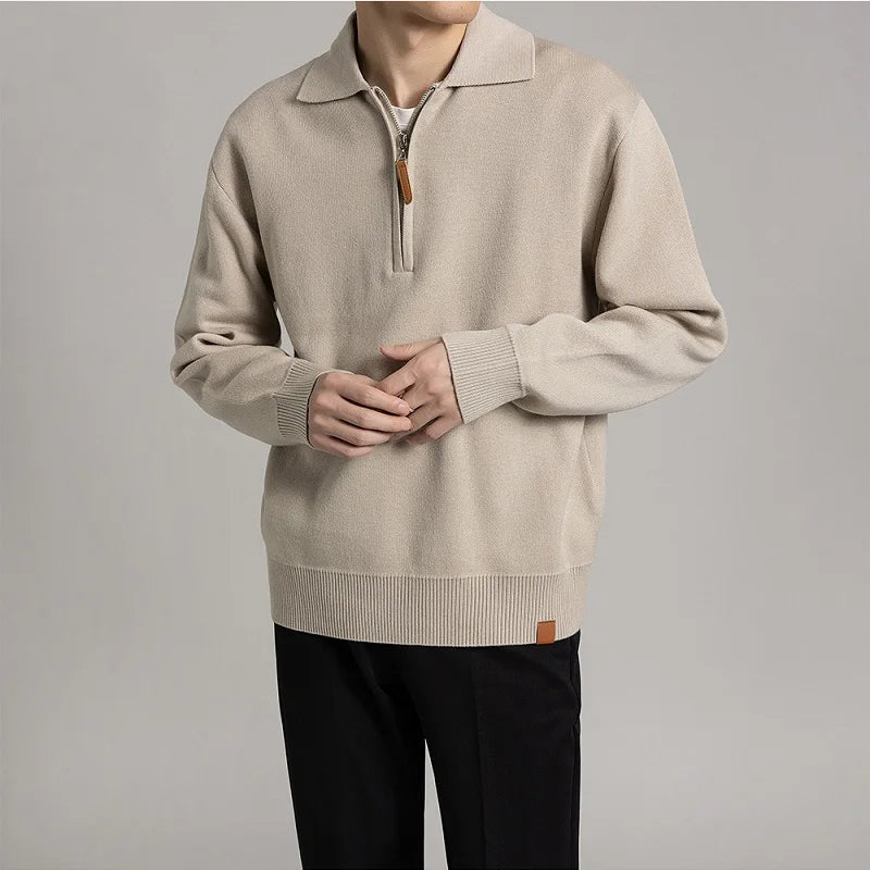 Maglia con mezza zip