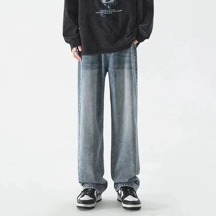 Jeans larghi retr? a destra