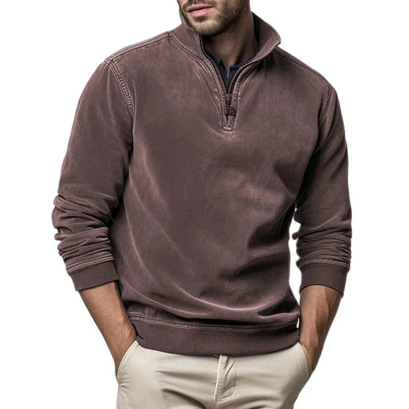 Felpa vintage mezza zip