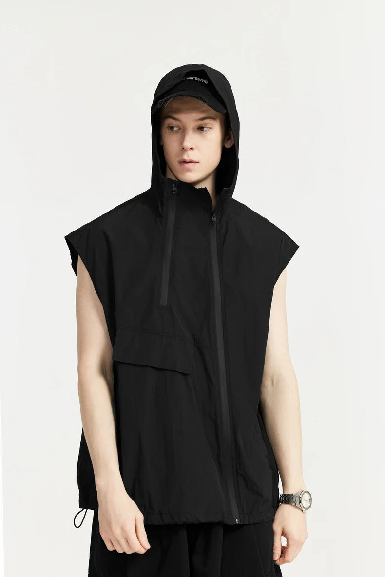 Gilet leggero cargo con doppia cerniera