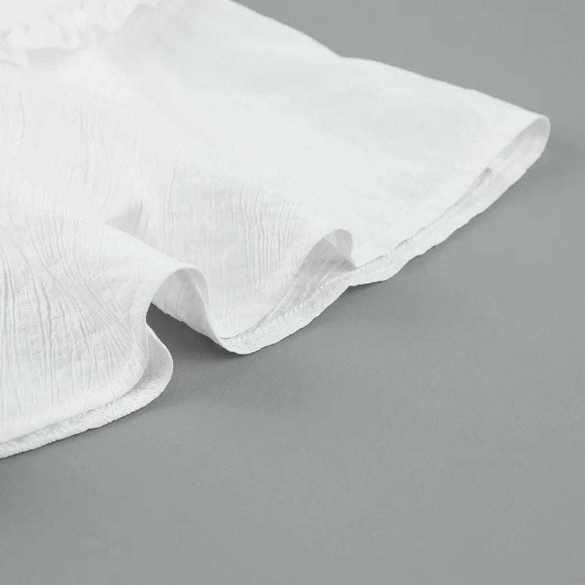 Vestito estivo bianco con lacci