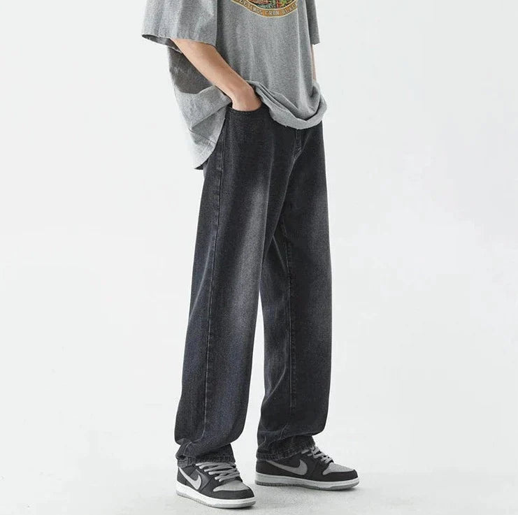 Jeans larghi retr? a destra