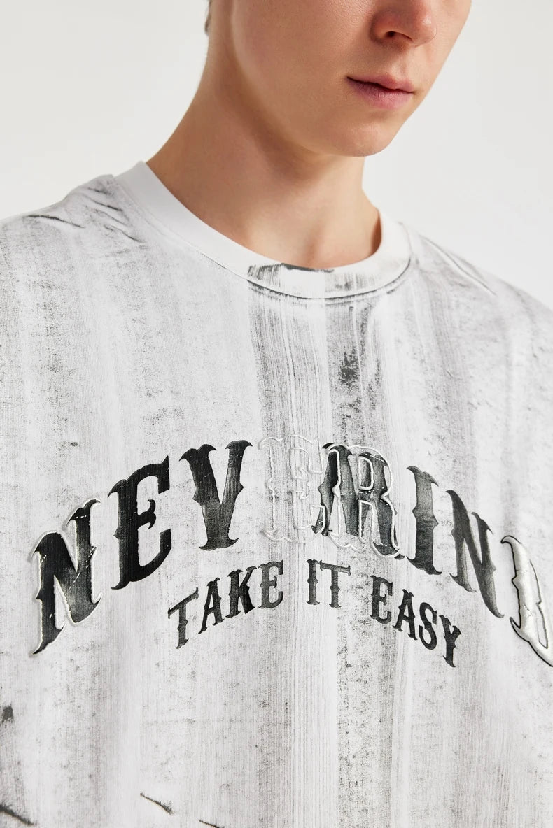 T-shirt grafica argento