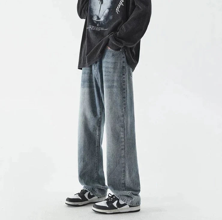 Jeans larghi retr? a destra