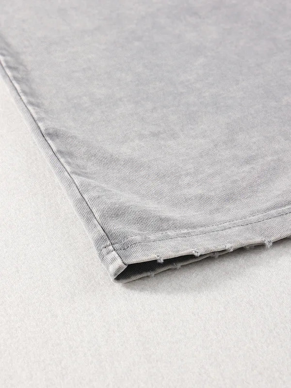 Gilet oversize senza maniche indossato