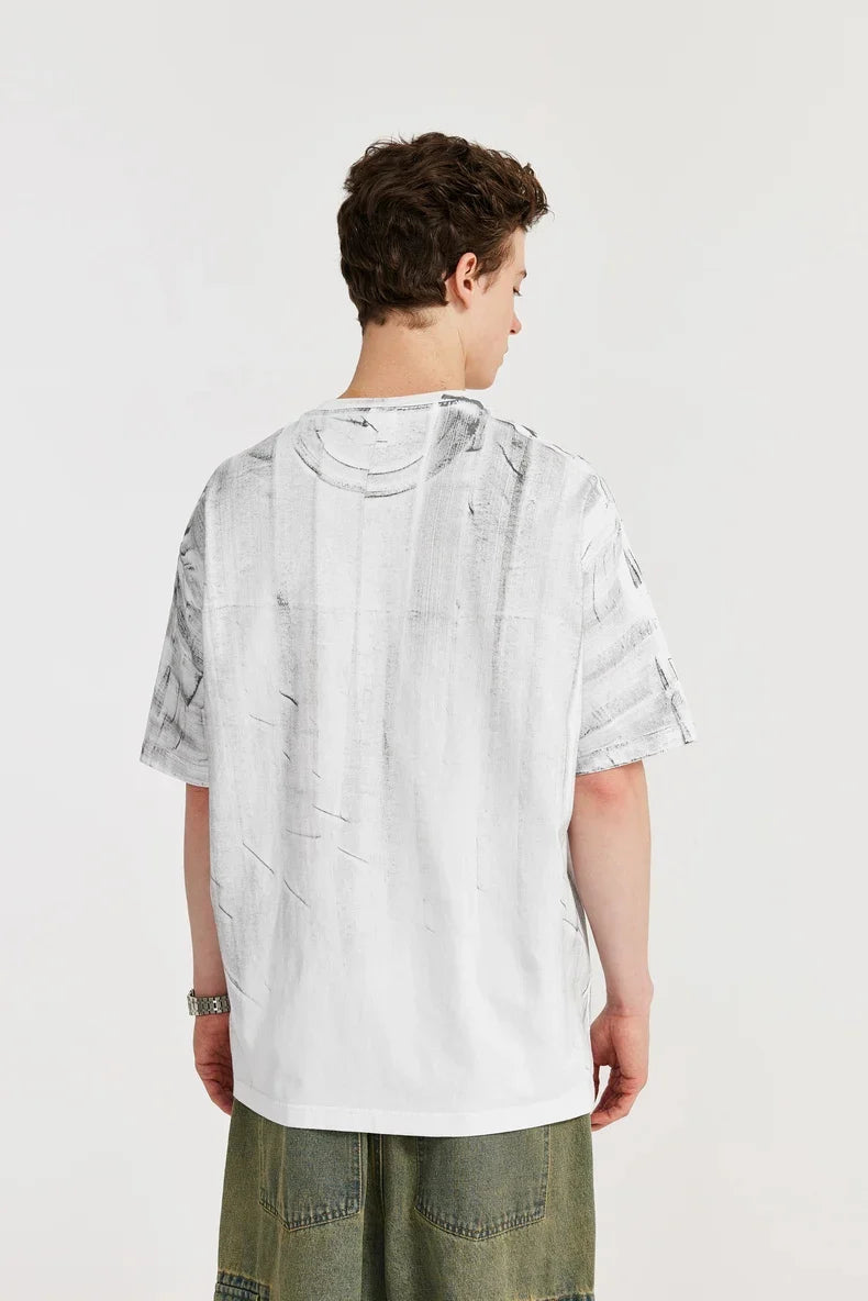 T-shirt grafica argento